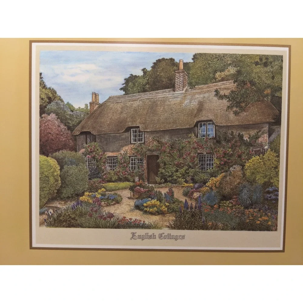 Pimpernel English Cottages Placemats Set‎ of 6 Cork Backed Made in England
